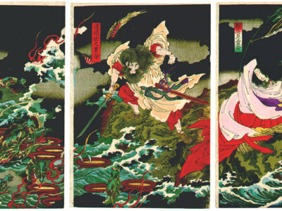 3 yōkai (妖怪) du folklore japonais